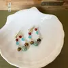 Mist Time Pendientes de Colores Estilo Chino Nuevo con Cuentas para Mujer, Estilo Retro de Nicho, Pendientes de Moda Nuevos Más Vendidos
