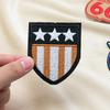 Insignia Personalizada en Forma de Escudo Lusi Parche de Tela Parche Bordado por Computadora Parche para Bolsa de Jeans Ropa Parche Bordado Decoración de Parche
