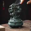 Quemador de incienso de cerámica de piedra Taihu sándalo áloe madera de agarwood ornamentos Zen incienso para ceremonia de té en interiores incienso para el hogar línea de incienso inserto de varilla de incienso