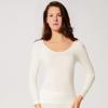 Nueva Camiseta Básica de Color Sólido Carlen Modal Delgada Sin Costuras Ajustada Ropa y Traje de Pantalón de Otoño Ropa Interior Térmica para Mujer