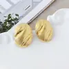 Diseño de Joyería Transfronteriza Europea y Americana, Pendientes Ovalados Grandes, Pendientes de Moda Minimalistas de Nicho para Mujer Venta al por Mayor