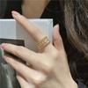 Anel Aberto Estrela de Seis Pontas com Diamantes Flash Dongdaemun Feminino Leve Luxo Moda de Alta Qualidade Personalizado Articulação do Dedo Indicador Anel Estilo Frio
