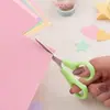 Tijeras de Oficina Escolares Redondas de Acero Inoxidable Cortadas a Mano de Fábrica, Mango de Plástico de Colores, Tijeras Domésticas Multiusos