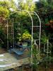 Arco flor rack escalada rack jardim chinês rosa titular clematis verde rosa planta rack ao ar livre flor porta jardim decoração