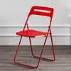 Silla Plegable para Uso en Casa, Silla de Plástico Moderna y de Moda para Fotos, Silla para Dormitorio, Oficina, Reuniones, Capacitación, Exterior con Respaldo, Venta al por Mayor