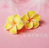 Flor de Argila Macia com Furo Flor de Ovo Artesanal Acessórios Brincos DIY Acessórios para Chapéu Acessórios de Pingente 16mm