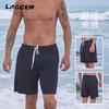 Pantalones Largos de Playa LAGCEN para Hombre Secado Rápido Sueltos Bañador Corto Shorts para Vacaciones en la Costa Anti-vergüenza Traje de Surf Waketail