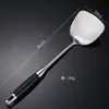 Mango de Palisandro Acero Inoxidable 304 Cuchara Grande para Sopa Mango Largo Cuchara Anti-quemaduras Cocina Casera Sopa Gachas Gachas Salteado