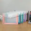 Bolsa tipo acordeón de gran capacidad A4, colorida, para oficina, contratos, información, papeles de examen de estudiante, clasificación, bolsa de almacenamiento impermeable, bolsa con botón