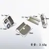 Gancho para Pantalones Hecho de Material de Cobre, Gancho Doble para Pantalones para Accesorios de Pantalones y Faldas, Hebilla Metálica Ajustable de Cuatro Garras Doble Fila Hecha a Máquina para Faldas