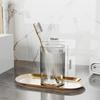 Vaso Transparente para Enjuague Bucal para Baño del Hogar, Vaso de Alta Gama para Cepillo de Dientes para Dormitorio, Portacepillos de Dientes, Vaso para Lavar de Pareja