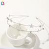 Diadema metálica transfronteriza Qiyue con hojas, moda europea y americana, diadema para novia, horquilla de hoja dorada, accesorios para el cabello al por mayor