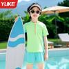 Traje de baño para niños y niñas, nuevo traje de baño grande para niños, traje de baño para bebés con protección solar dividida, traje de baño de aguas termales al por mayor