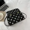 Mochila de ante estilo coreano para estudiante 2026, bolsa escolar ligera para mujer, gran capacidad, nuevo diseño de lunares para ir al trabajo y viajar