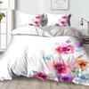 Conjunto de Roupa de Cama Floral Fresco de Três Peças, Feito Sob Medida com Impressão Digital, Dropshipping para Amazon e Shopee