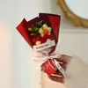 Buquê de Flores Pompons Tricotadas Transfronteiriças, Buquê de Girassóis, Mini Buquê Tricotado, Conjunto de Presente com Flores Artificiais