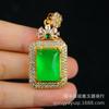 Atacado Bashan Cui Buddha Pendant Material Perigoso Jade Jade Colar Imperial Verde Completo Cui Pequeno Buddha Pendant Clavícula Corrente