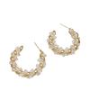 Aretes de Círculo Exagerado para Mujer, Aretes de Aro Torcido de Alta Gama, Exquisitos Elegantes, Versátiles Populares Aretes de Aro C Envuelto