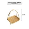 Cesta pequeña de bambú tejida a mano para el hogar, cesta para frutas, postres y refrigerios, cesta de almacenamiento de bambú de varias capas