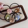 Candy Color Simple Hair Strap Faixa de borracha Corda de cabelo Coreia do Sul Mori Style Hair Ring Doce Cute Head Rope Ball Head