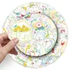 50 Adesivos Originais de Grafite para Lazer Pintados à Mão, Decoração Simples Transfronteiriça para Carro, Copo de Água, Celular e Computador