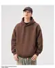 Roupas Masculinas Fengshe / Moletom com Capuz, Bolso Grande, Estilo Retrô Japonês, Nova Coleção Primavera e Outono, Cor Sólida, Versátil, Para Estudantes, Marca Tendência