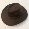 Novo Chapéu de Cowboy Ocidental de Camurça Masculino Europeu e Americano Amazon Chapéu de Cavaleiro Retro de Camurça com Proteção Solar