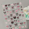 Múltiplas Opções de Adesivos de Unha de Laço Disponíveis. Disponível Versátil Impermeável 3D Embossado Adesivos de Unha Laço Estilo Ca