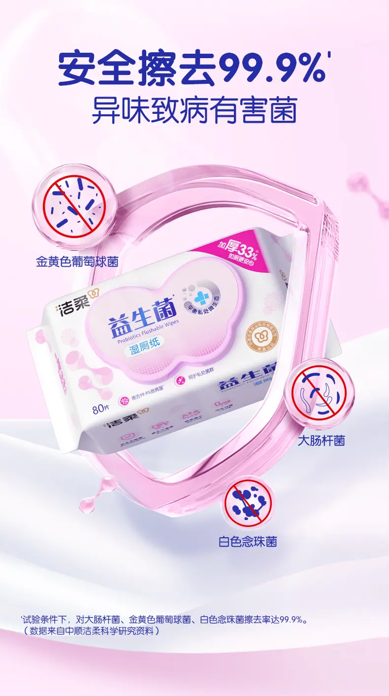 JS285-04E-洁柔面子牌湿巾(益生菌湿厕纸)(80片装