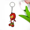 Sonic PVC Dibujos Animados Dibujos Animados Llavero de Goma Blanda Personalizado Lindo Llavero para Llave de Coche Llavero de Muñeca para Bolso