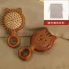 Pau-ferro (Sândalo Dourado) Pente com Almofada de Ar de Gatinho Fofo Pente Massageador Madeira Maciça Massagem de Meridianos Doméstico Portátil Pente com Airbag