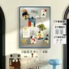 Placa Magnética de Aço Inoxidável Bauhaus Pintura Decorativa DIY Sala de Estar Geladeira Adesivo Pintura de Parede Entrada Painel de Exibição para Fotos