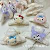Serie de muñecos de peluche Sanrio de otoño e invierno, Cinnamomum Gui Dog Kulomi Melody Kitty Cat Pressage, cinturón de goma, accesorios para el cabello