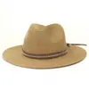 Sombrero de Paja Plano para Mujer de Papel Paja Panama Sombrero de Lana Unisex para Hombre Sombrero Protector Solar Venta Caliente Transfronteriza