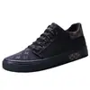 Zapatos Casuales Nuevos de Invierno para Hombre con Terciopelo, Diseño Cálido y de Moda, Banda Elástica Versátil Estampada, Zapatillas Cómodas para Hombre