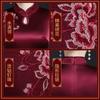 Vestido de Noiva Vermelho Ácido Acético Cheongsam Melhorado Vestido Feminino Adulto Comprimento Médio Vestido Ocidental de Primavera para Mãe