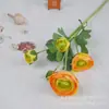 Trasplante de Cabello Artificial para Boda Flor Artificial de Loto de 5 Cabezas Decoración de Mesa para Sala de Estar Flor Falsa de Seda Flor Artificial de Camelia Flockada