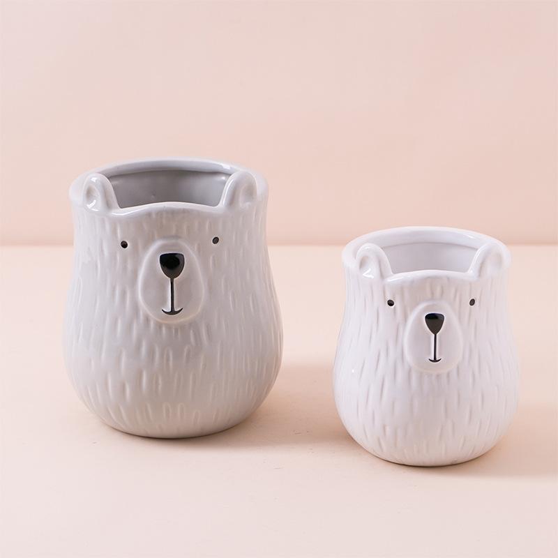 AN054 Ceramic animal cute pot2