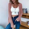 Nuevo Cárdigan de Punto de Manga Larga con Botones Torcidos Transfronterizo Europeo y Americano para Comercio Exterior de Amazon Suéter Delgado para Primavera y Verano Top Exterior para Mujer
