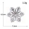 Floco de Neve Prateado Lantejoulas Exquisitas Bordado Comércio Exterior Natal Bordado Computadorizado Tecido Bordado Patch Sapato Bolsas Roupa Patch Decorativo