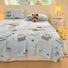 Nuevo juego de tres piezas de sábana y fundas de almohada, hecho de forro polar suave, afelpado y engrosado para el calor del invierno, lavable a máquina, con diseños estampados, se vende por separado
