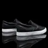 Zapatos Blancos Slip-On para Hombres, Adolescentes, Hombres y Mujeres, Zapatos de Suela Suave, Zapatos Casuales Perezosos, Modelos de Pareja, Todo Negro Comercio Exterior