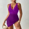 Maiô Peça Única Novo Estilo para Exportação de Comércio Exterior para Mulheres, Sexy e Justo ao Corpo, Valoriza a Silhueta e Cobre, Color-Blocking, Sem Mangas, Design Moderno