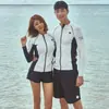 Nuevo Traje de Buceo con Cremallera Dividida Moda Coreana Pareja Hombres y Mujeres Medusa Traje de Baño Manga Larga Surf