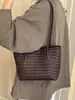 Bolsa de mão feminina com padrão trançado retrô transfronteiriço 2026 novo verão simples versátil bolsa tote mãe-filha