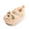 Zapatos de Piel para Bebé de Invierno, Elegantes Zapatos Cálidos de Suela Blanda para Caminar para Bebés de 3 a 12 Meses, Zapatos de Algodón con Forro Polar Adicional, Antideslizantes