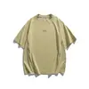 Rumeng Verano Nuevo Estampado de Rayas Reflectantes Cuello Redondo Manga Corta para Hombre Secado Rápido Versátil Casual Holgado Moderno Marca Top