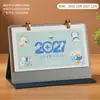Calendário de Mesa de Couro para Negócios 2027 Ornamento de Calendário Criativo para Desktop de Escritório Presente para Empresas Personalizado Calendário de Mesa