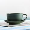 Taza vintage vintage Taza de café de cerámica cruda estilo japonés Juego de taza y platillo de café para té de la tarde de cerámica estilo europeo