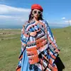Bufanda Nueva de Imitación Cachemir para Mujer Otoño e Invierno 2026, Adecuada para Viajes a Xizang y África, Sesión de Fotos, Chal de Capa Dividida, Chal Grande Cálido